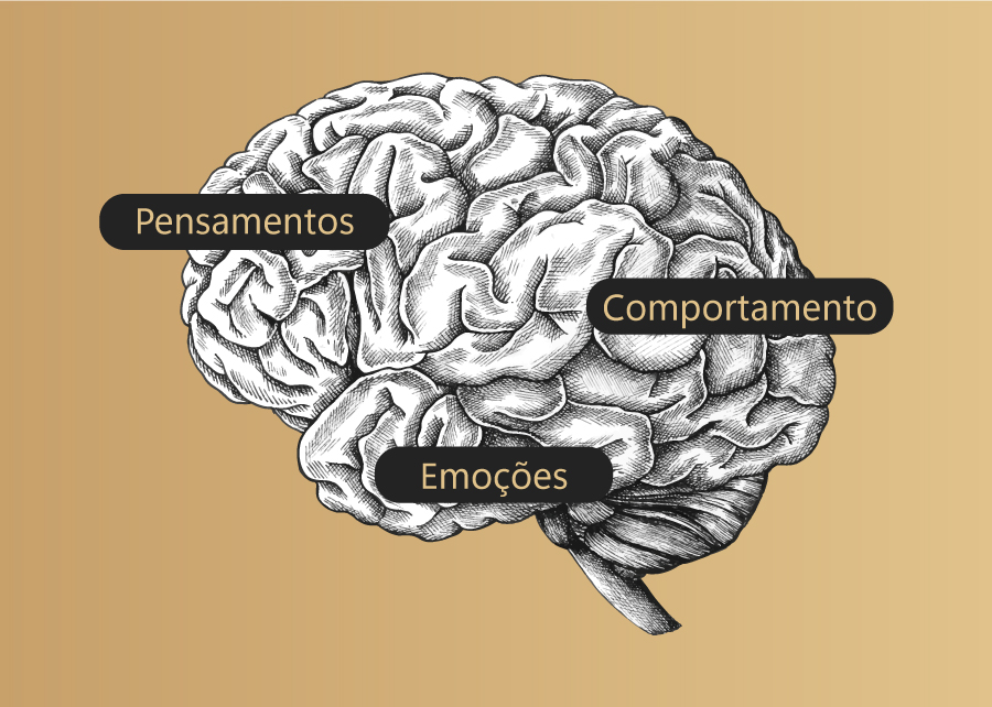 Ilustração sobre Terapia Cognitivo-Comportamental (TCC)